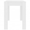 Mesa de comedor de aglomerado blanco 120x60x76 cm 5