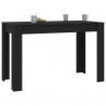 Mesa de comedor de madera contrachapada negro 120x60x76 cm 3