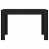Mesa de comedor de madera contrachapada negro 120x60x76 cm 4