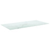 Tablero mesa diseño mármol vidrio templado blanco 100x50 cm 6mm 2