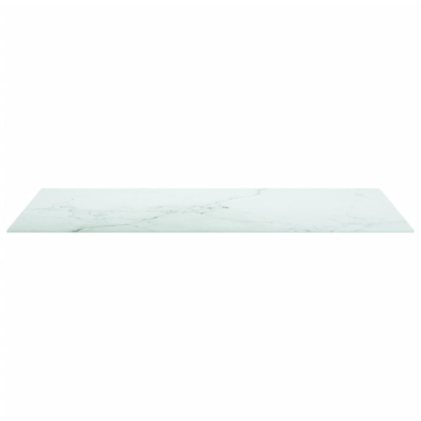 Tablero mesa diseño mármol vidrio templado blanco 100x50 cm 6mm M 3
