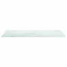 Tablero mesa diseño mármol vidrio templado blanco 100x50 cm 6mm 3