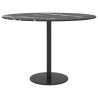 Tablero de mesa diseño mármol vidrio templado negro Ø60x0.8 cm 3