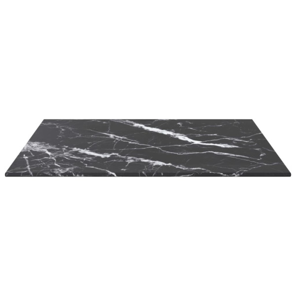 Tablero mesa diseño mármol vidrio templado negro 50x50 cm 6 mm M 3