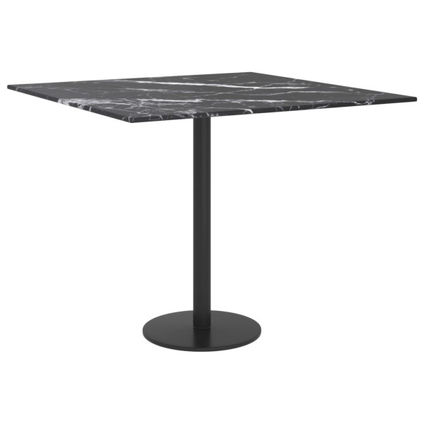 Tablero mesa diseño mármol vidrio templado negro 50x50 cm 6 mm M 4
