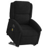Sillón de masaje reclinable elevable terciopelo negro 3