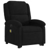 Sillón de masaje reclinable elevable terciopelo negro 4