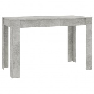 Mesa de comedor de aglomerado gris hormigón 120x60x76 cm H