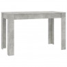Mesa de comedor de aglomerado gris hormigón 120x60x76 cm 2