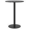 Tablero de mesa diseño mármol vidrio templado negro Ø30x0.8 cm 3