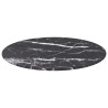 Tablero de mesa diseño mármol vidrio templado negro Ø50x0.8 cm 2