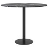 Tablero de mesa diseño mármol vidrio templado negro Ø50x0.8 cm 3