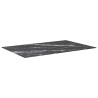 Tablero mesa diseño mármol vidrio templado negro 100x62 cm 8 mm 2