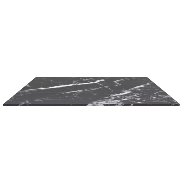 Tablero mesa diseño mármol vidrio templado negro 100x62 cm 8 mm M 4