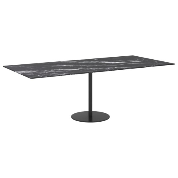 Tablero mesa diseño mármol vidrio templado negro 100x62 cm 8 mm M 5