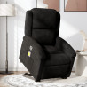 Sillón reclinable de masaje elevable terciopelo negro 1