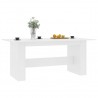 Mesa de jantar 180x90x76 cm derivados de madeira branco 1