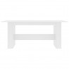 Mesa de comedor de aglomerado blanco 180x90x76 cm 4