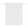 Mesa de comedor de aglomerado blanco 180x90x76 cm 5