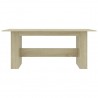 Mesa de comedor de aglomerado color roble Sonoma 180x90x76 cm 4