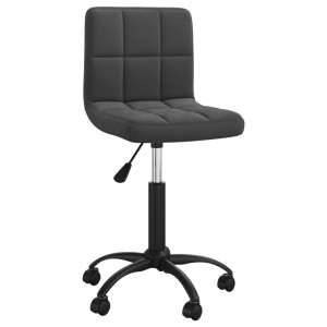 Silla de oficina giratoria de terciopelo negro H