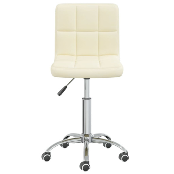 Silla de oficina giratoria de tela color crema M 3