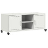 Mueble para TV acero laminado en frío blanco 100.5x39x43.5 cm 2