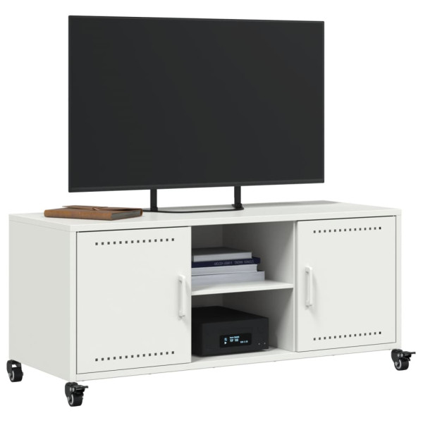 Mueble para TV acero laminado en frío blanco 100.5x39x43.5 cm M 4