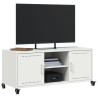 Mueble para TV acero laminado en frío blanco 100.5x39x43.5 cm 4