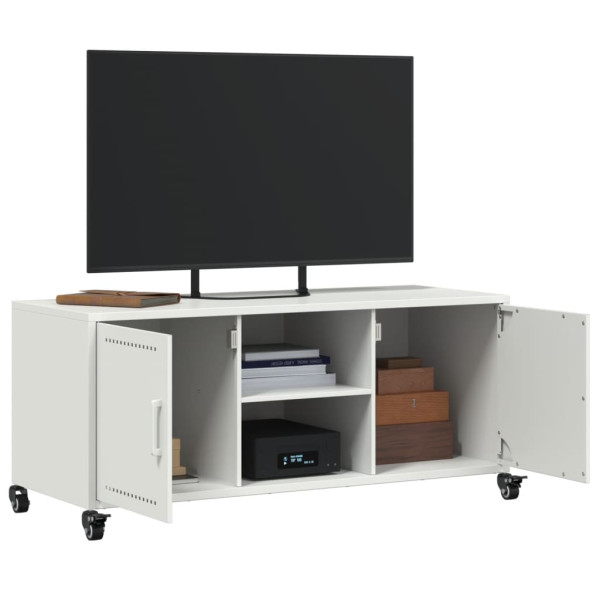 Mueble para TV acero laminado en frío blanco 100.5x39x43.5 cm M 5