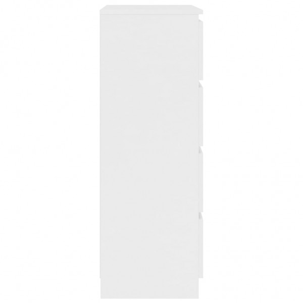 Aparador de madera contrachapada blanco 60x35x98.5 cm M 3