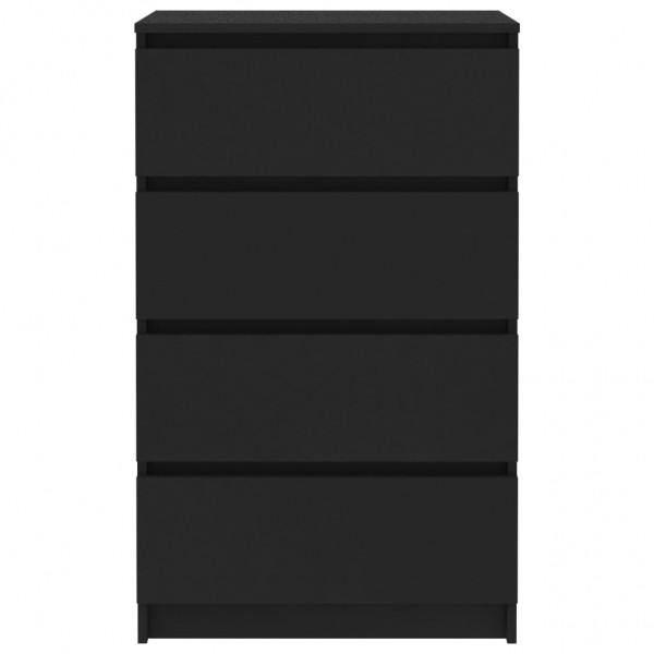 Aparador de madera contrachapada negro 60x35x98.5 cm M 2