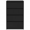 Aparador de madera contrachapada negro 60x35x98.5 cm 2