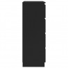 Aparador de madera contrachapada negro 60x35x98.5 cm 5