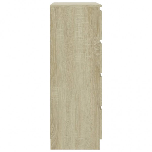 Aparador madera contrachapada color roble Sonoma 60x35x98.5 cm M 5