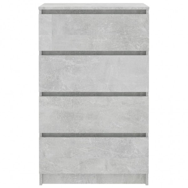 Aparador de madera contrachapada gris hormigón 60x35x98.5 cm M 4