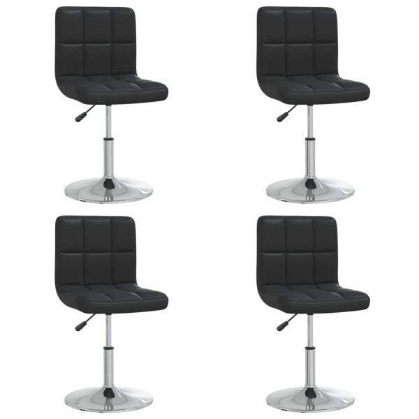 Sillas de comedor 4 unidades cuero sintético negro M 2