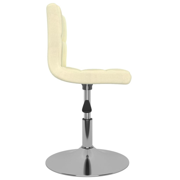 Sillas de comedor giratorias 4 unidades tela crema M 4