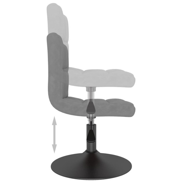 Silla de comedor giratoria de terciopelo gris claro M 5