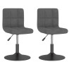 Sillas de comedor giratorias 2 unidades terciopelo gris oscuro 2