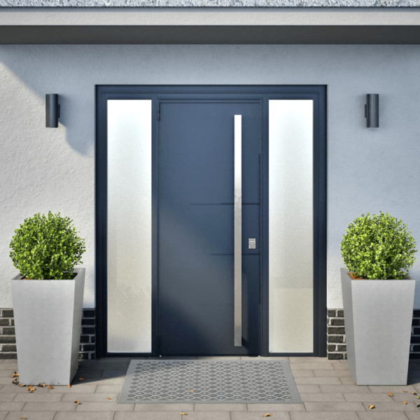 Vaso/floreira de jardim 2 pcs 45x45x75 cm aço galvanizado M 3