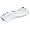Colchão de espuma de memória 70x200x17 cm macio branco 2