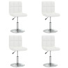 Cadeiras de jantar 4 pcs couro artificial branco 2