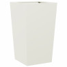 Vaso/floreira de jardim 2 pcs 45x45x75 cm aço branco 5