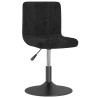 Silla de comedor giratoria de terciopelo negro 1