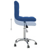 Silla de comedor giratoria tela azul 5