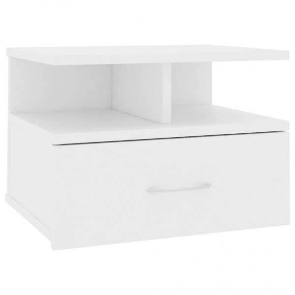 Mesa de cabeceira suspensa 40x31x27 cm derivados madeira branco M 1