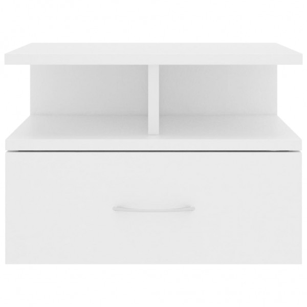 Mesa de cabeceira suspensa 40x31x27 cm derivados madeira branco M 3