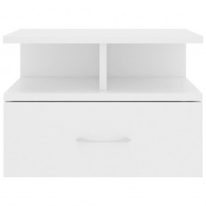 Mesa cabeceira suspensa 2 pcs derivados de madeira branco H