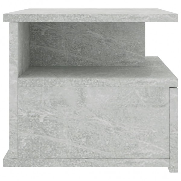 Mesa cabeceira suspensa 2pcs derivados madeira cinzento cimento M 5